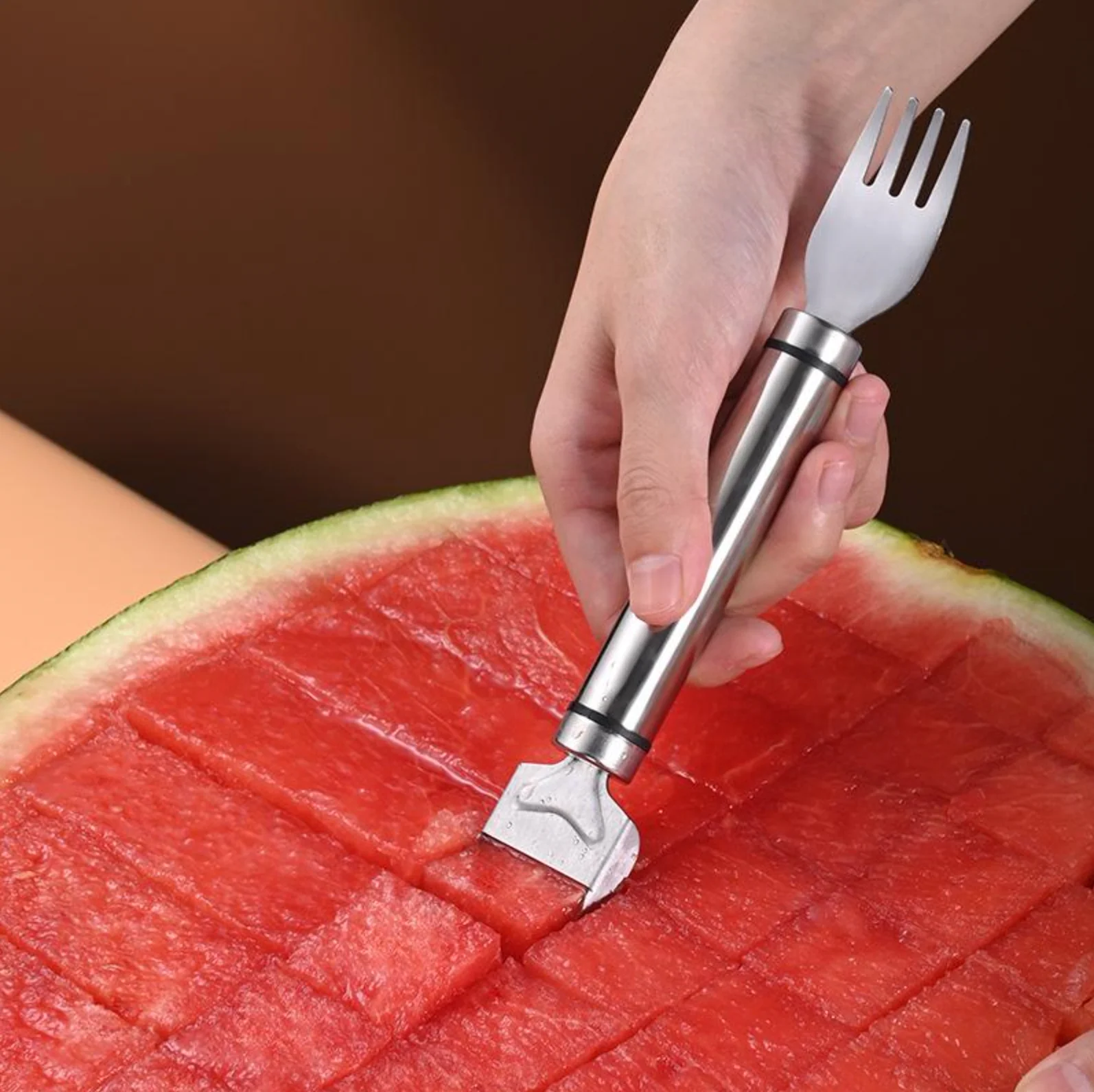 2-in-1 Stainless Steel Fruit Cutter (2 Pack) - Image 2