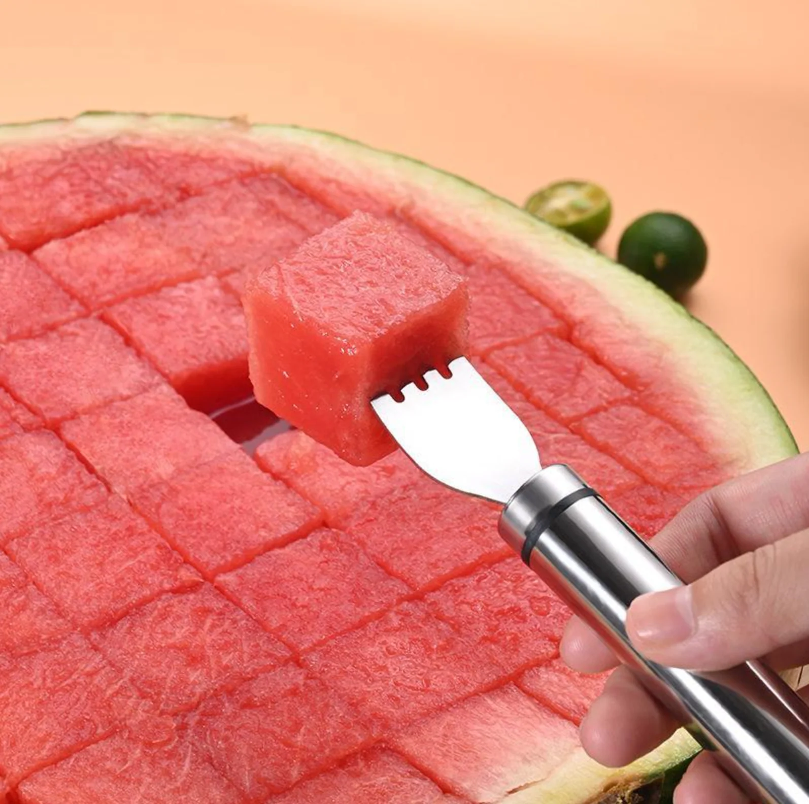 2-in-1 Stainless Steel Fruit Cutter (2 Pack) - Image 3