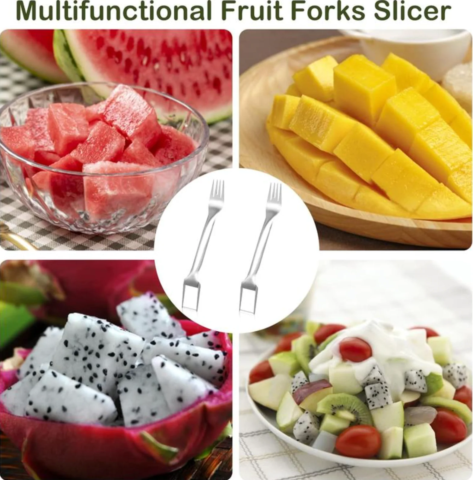 2-in-1 Stainless Steel Fruit Cutter (2 Pack) - Image 4