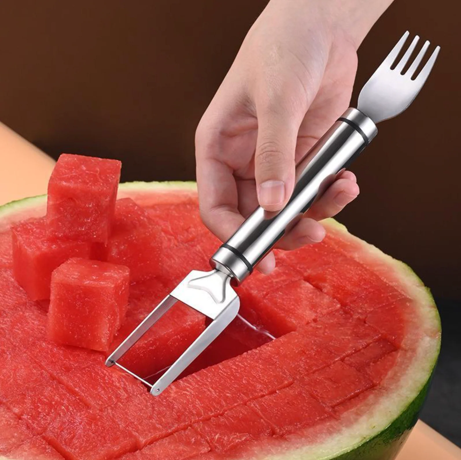 2-in-1 Stainless Steel Fruit Cutter (2 Pack) - Image 5
