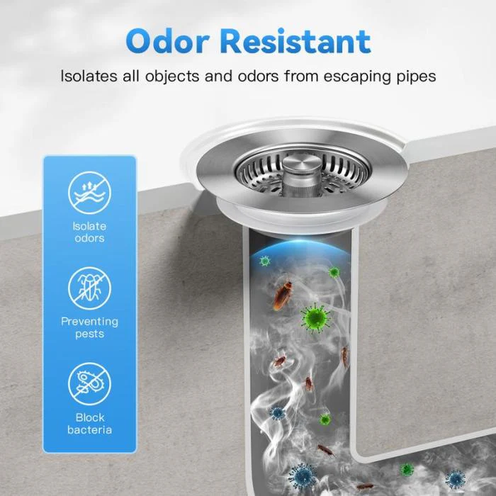 3-in-1 Kitchen Sink Drain Strainer - Image 5