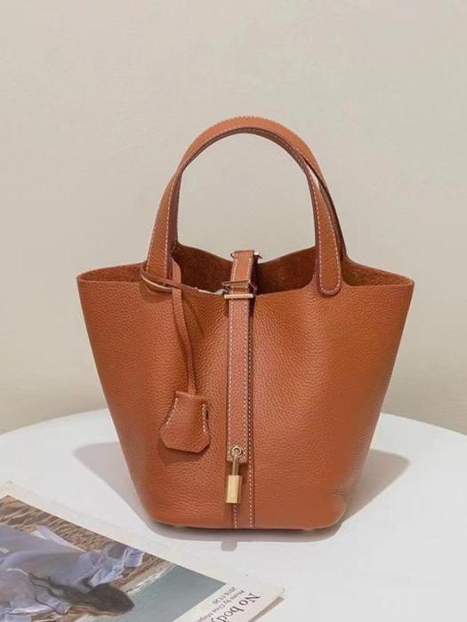 Leather Bucket Bag - Image 2