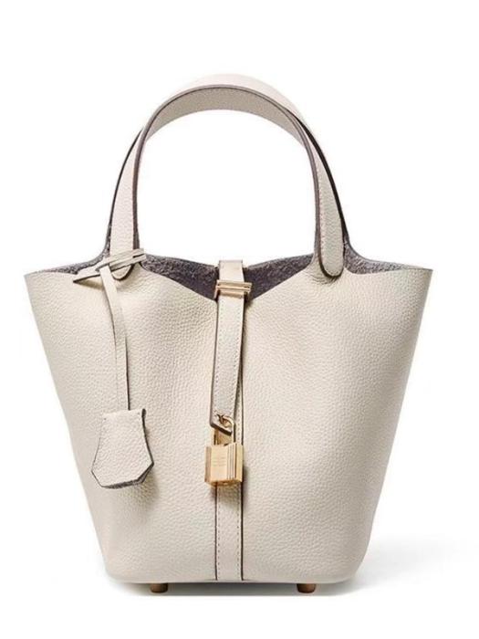 Leather Bucket Bag - Image 5