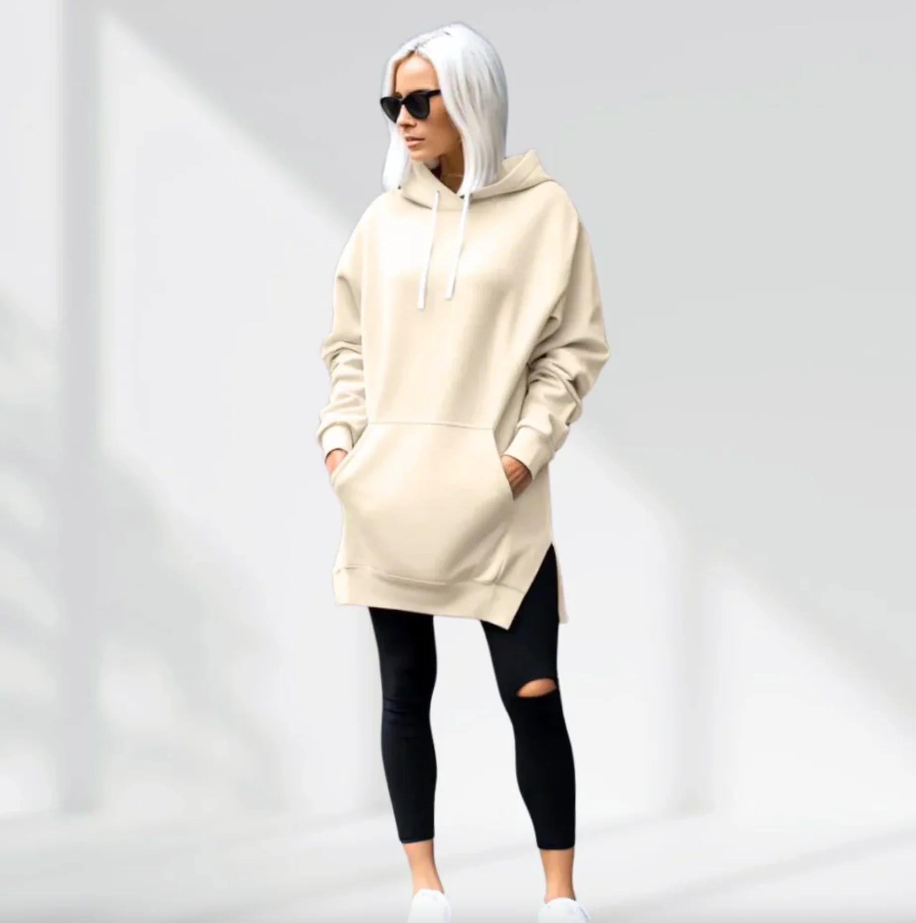 PinkSugar Oversized Hoodie Dress - Image 3