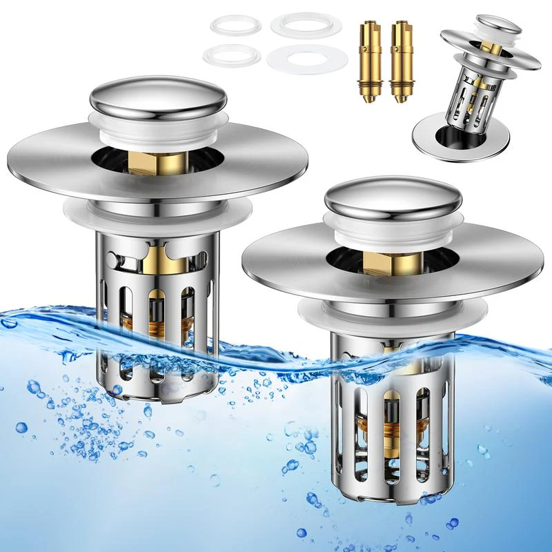 Universal 2-in-1 Bathroom Sink Stopper - Image 2