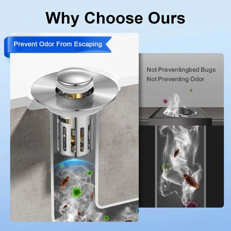 Universal 2-in-1 Bathroom Sink Stopper - Image 9