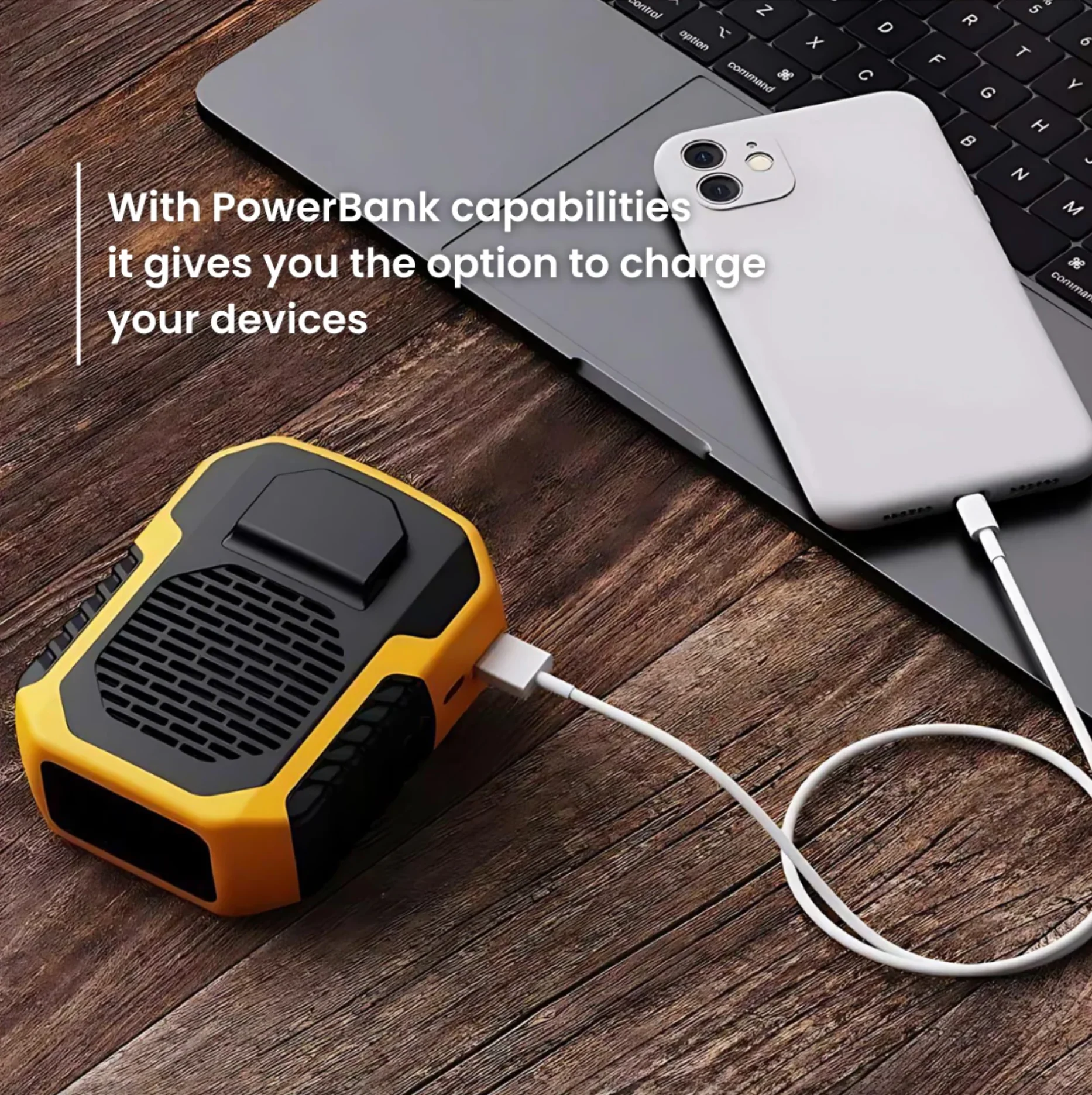 USB Rechargeable Cooling Fan - Image 3